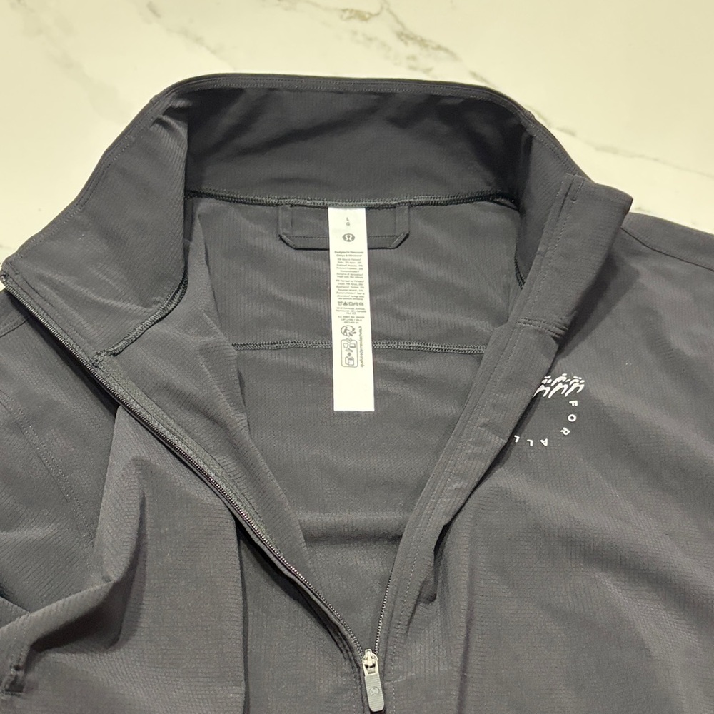 lululemon athletica Black Cropped mile marker run crew Zip-Front Jacket - Picture 11 of 15